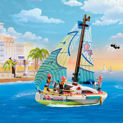 LEGO Friends Stephanie's Sailing Adventure island section ideal for storytelling on voyages.