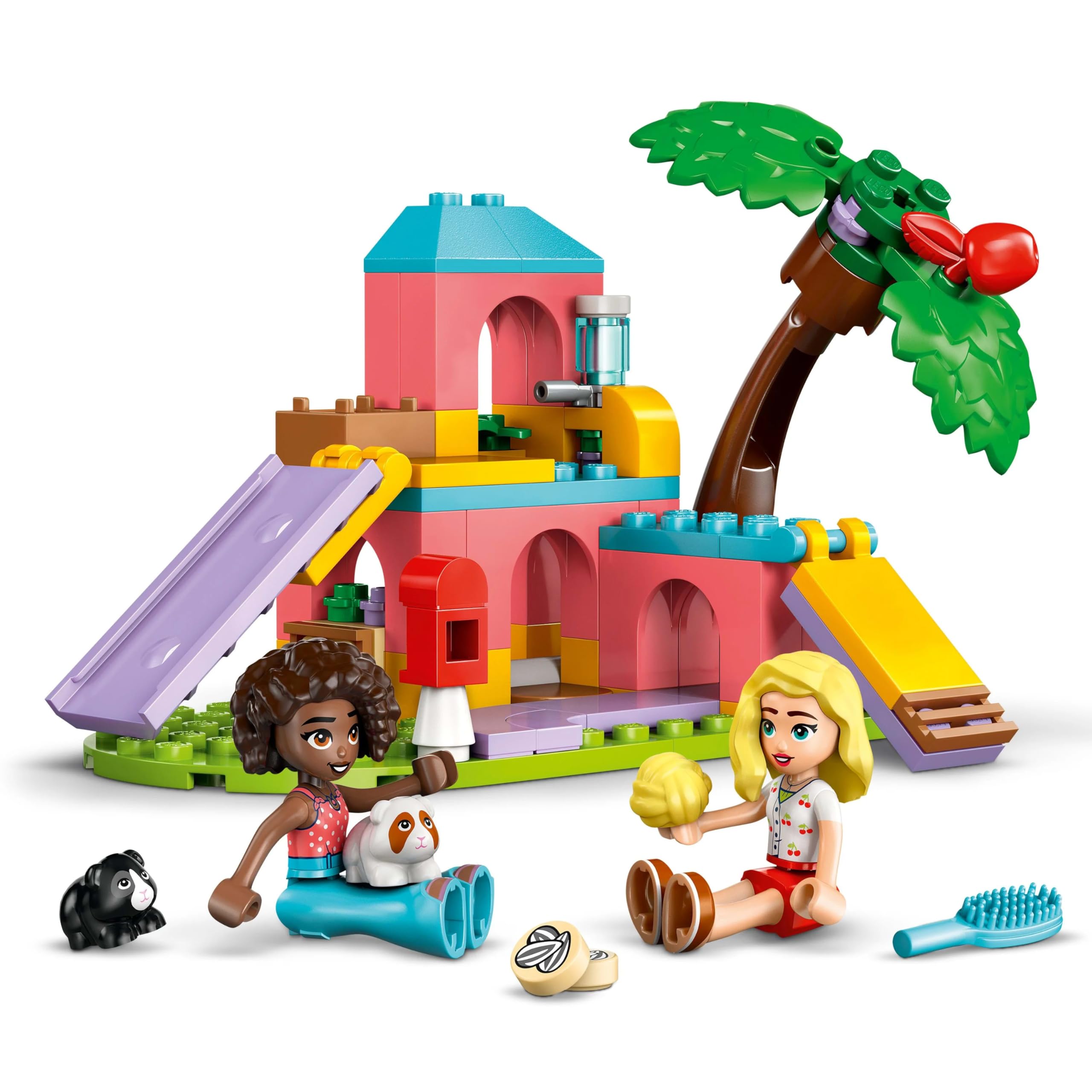 LEGO Friends sunflower seeds and leaves add realistic feeding details