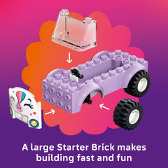 LEGO Friends close-up of unicorn decal detail showing bright graphics and durable finish