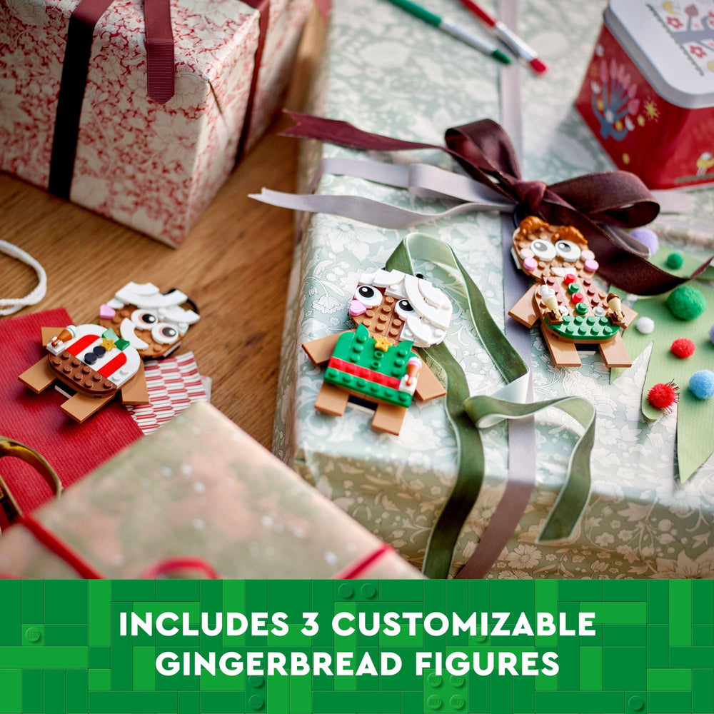 LEGO Gingerbread Ornaments: outfits and accessories for festive styling