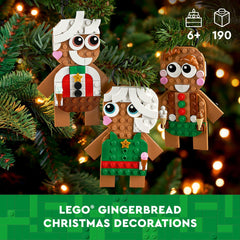 LEGO Gingerbread Ornaments: paintable faces for playful customization
