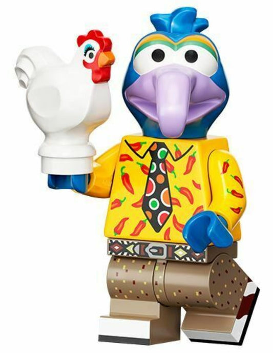 LEGO Gonzo minifigure from Muppets Series 1, authentic detail for play and display.