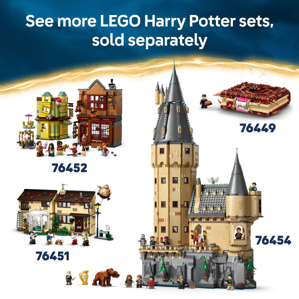 LEGO Hogwarts Express bookends setup fits between books neatly