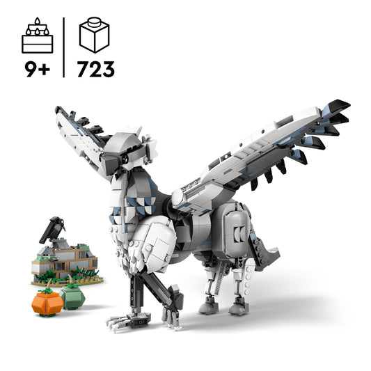 LEGO Harry Potter Buck wings extended for dynamic display and storytelling.