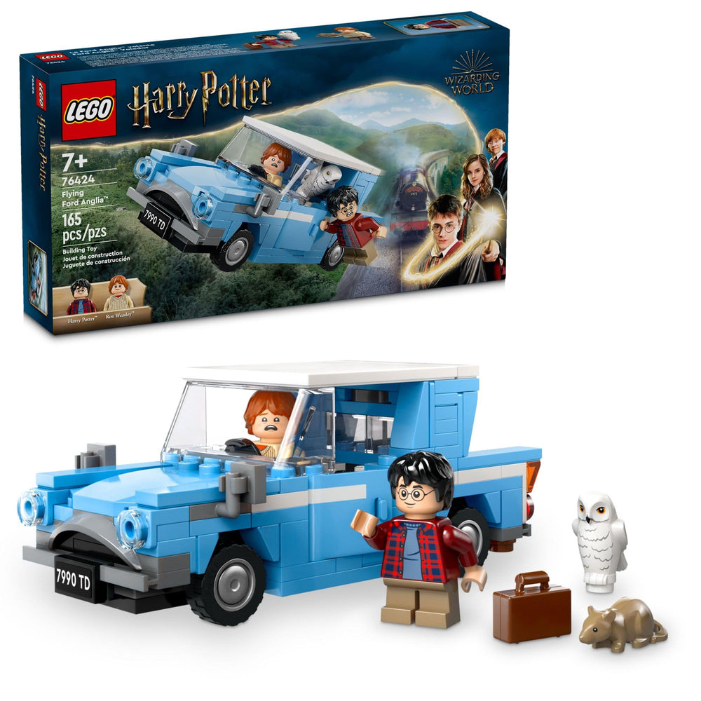 LEGO Harry Potter Flying Ford Anglia car with opening doors for easy minifigure access.