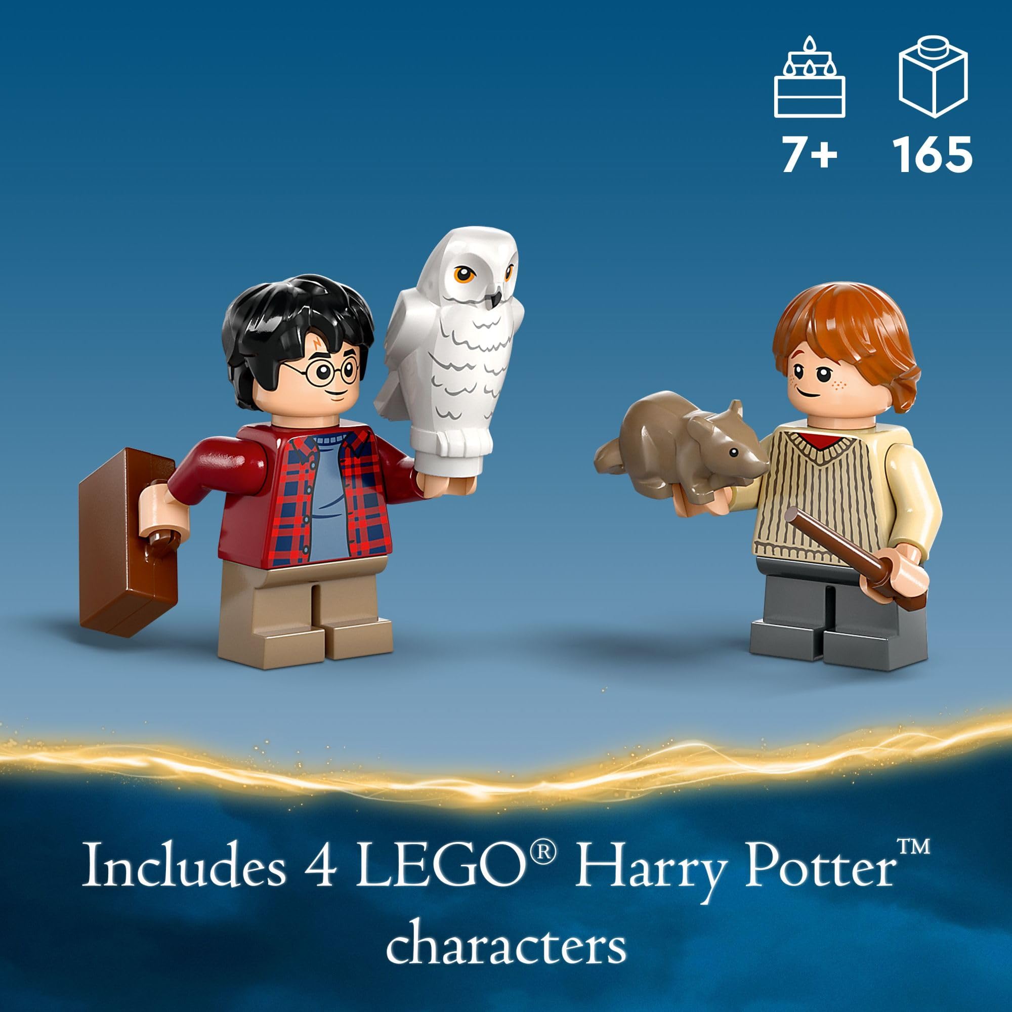 LEGO Harry Potter Flying Ford Anglia trunk space fits wands and accessories.