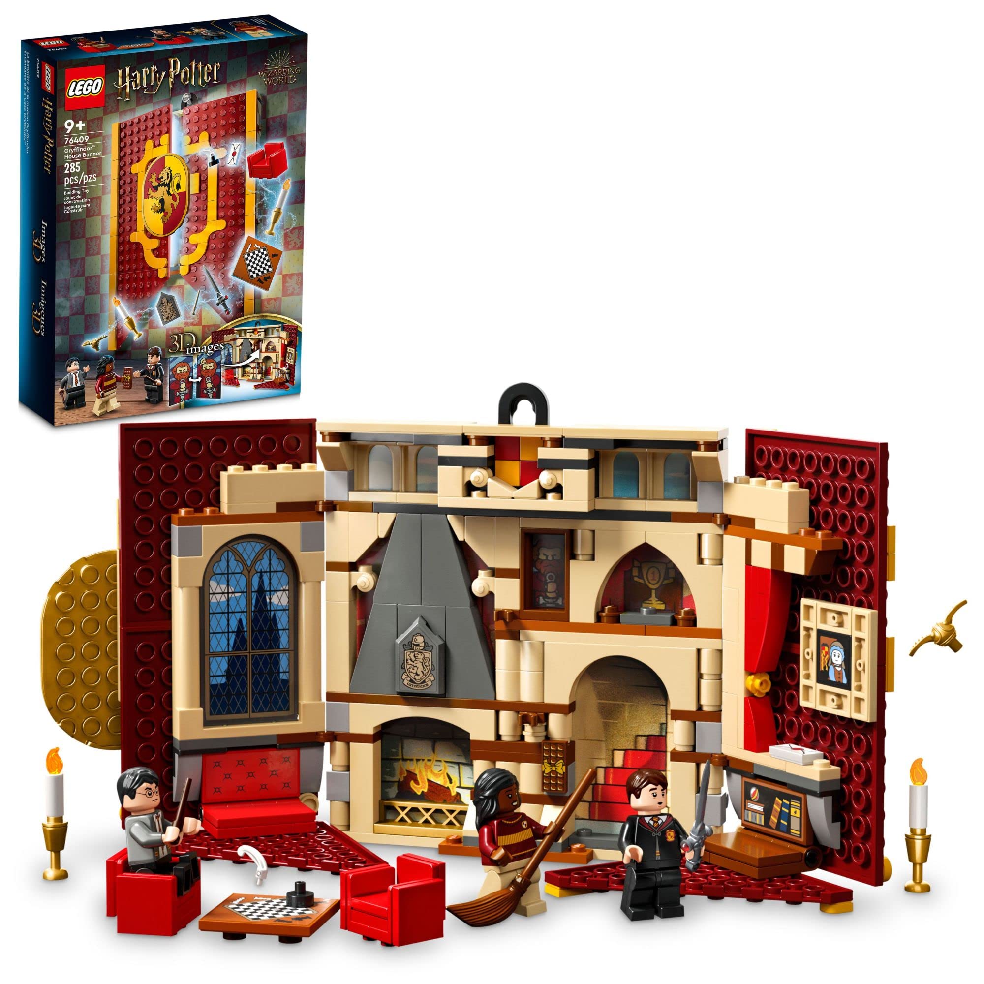 lego harry potter gryffindor banner wall display for house pride