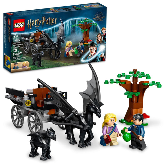 LEGO Harry Potter Hogwarts Carriage and Thestrals 76400: carriage and winged Thestrals for imaginative play