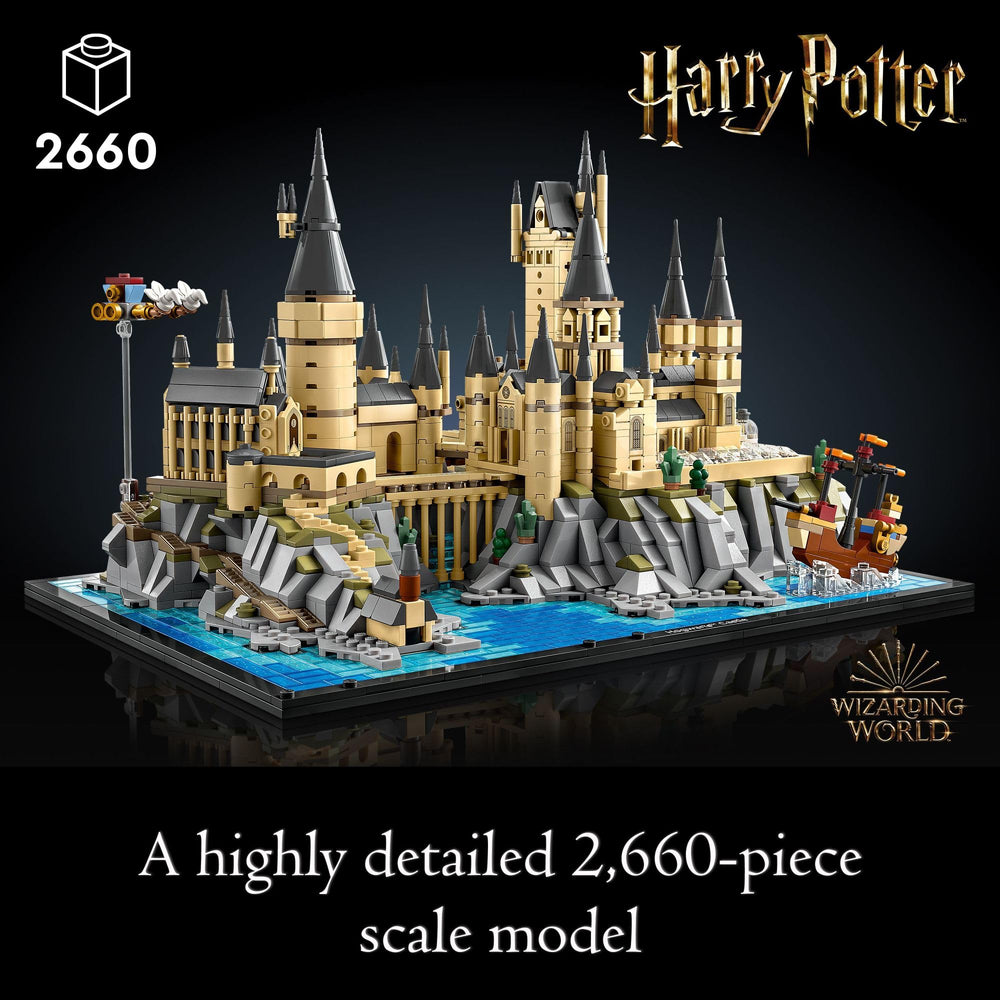 LEGO Harry Potter Hogwarts Castle and Grounds great hall detail for collection display