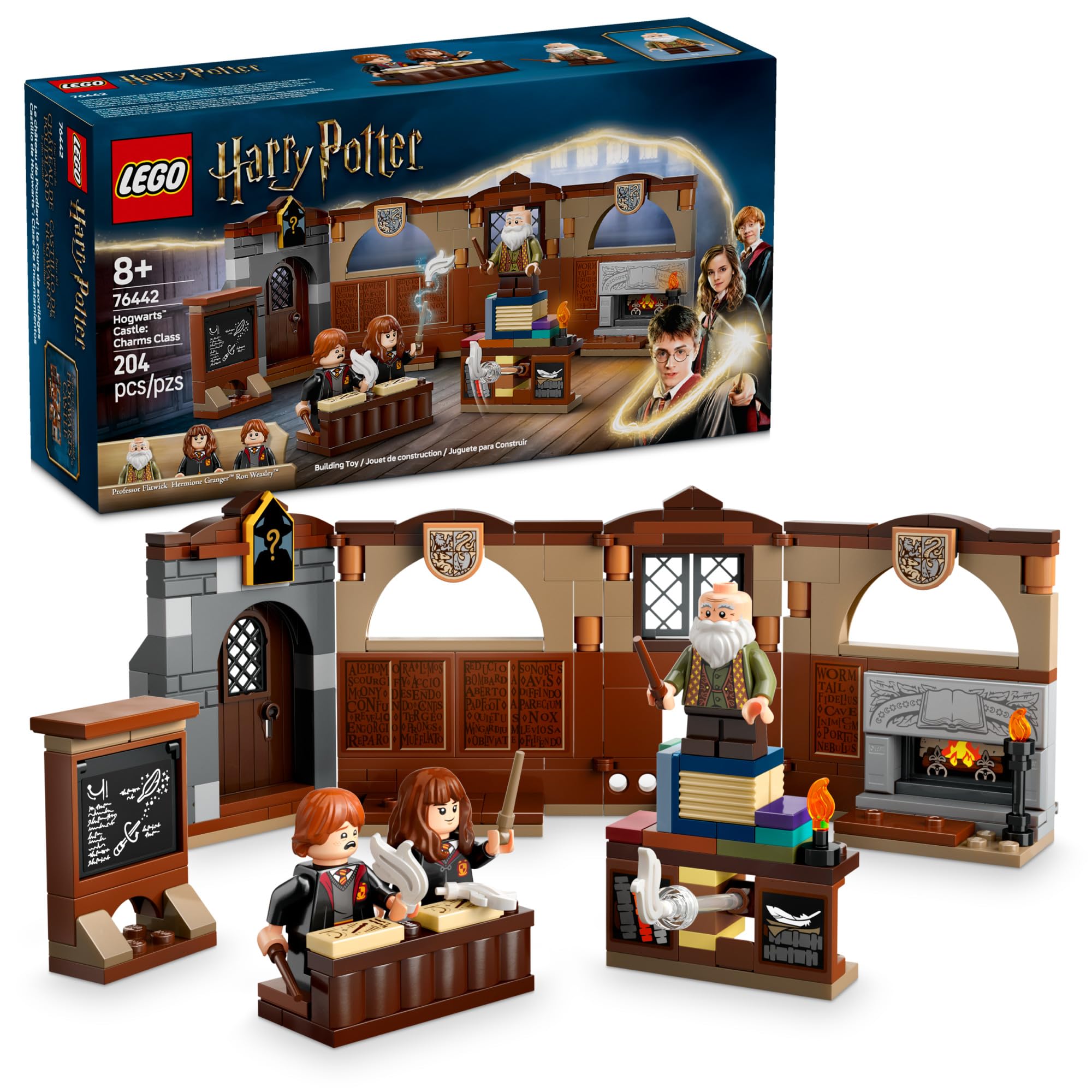 LEGO Harry Potter Hogwarts Castle Charms Class Wingardium Leviosa feather for imaginative play