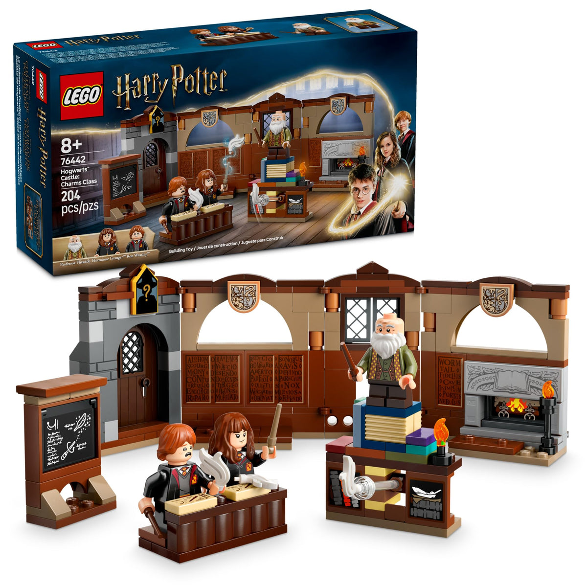 LEGO Harry Potter Hogwarts Castle Charms Class Wingardium Leviosa feather for imaginative play