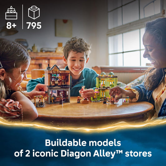 LEGO Harry Potter Ice Cream Parlour interior and outdoor seating for cozy roleplay