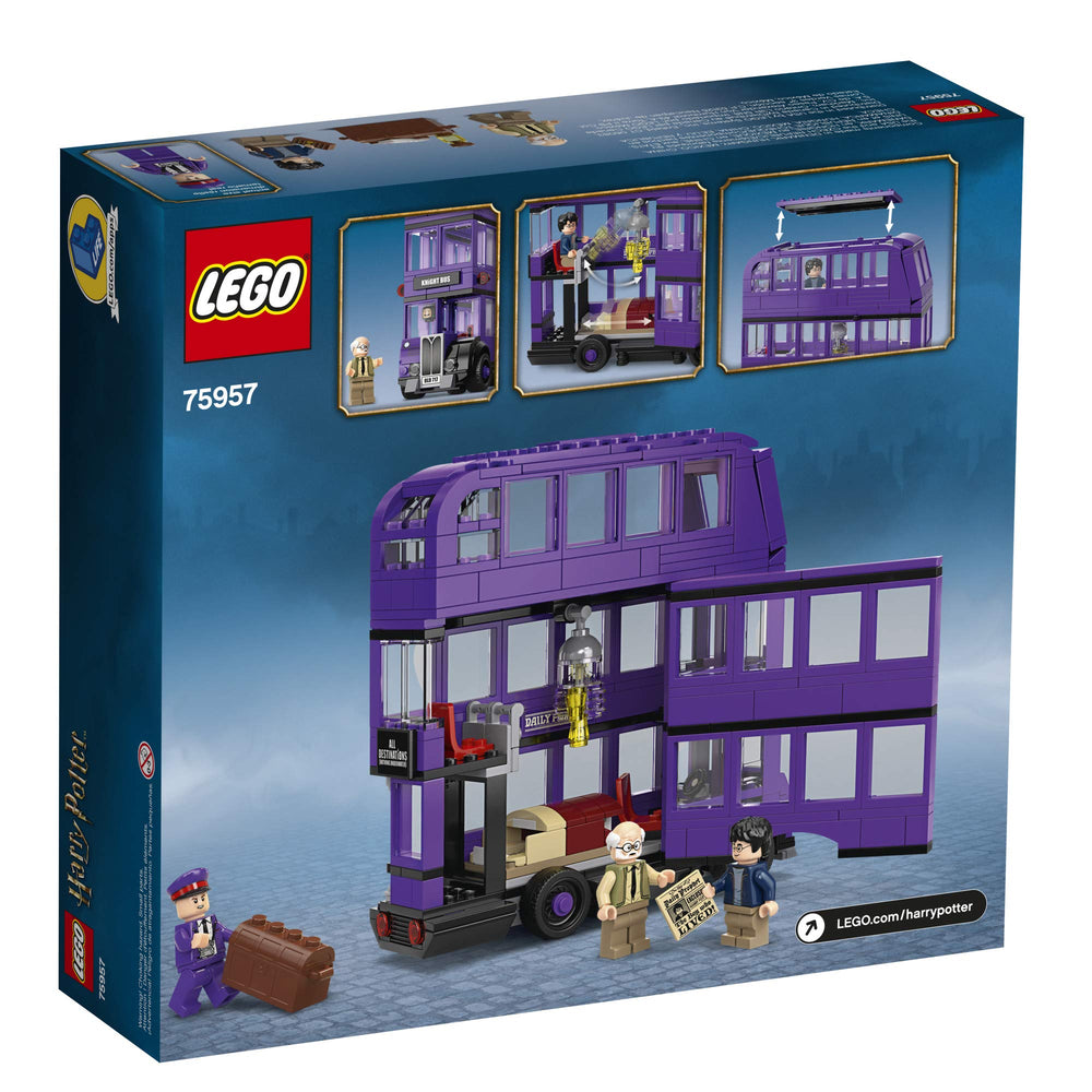 LEGO Knight Bus removable roof shows upper deck and play space.