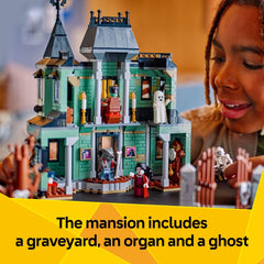 LEGO Creator 3-in-1 Haunted Mansion hidden ghost wheel reveals surprise.