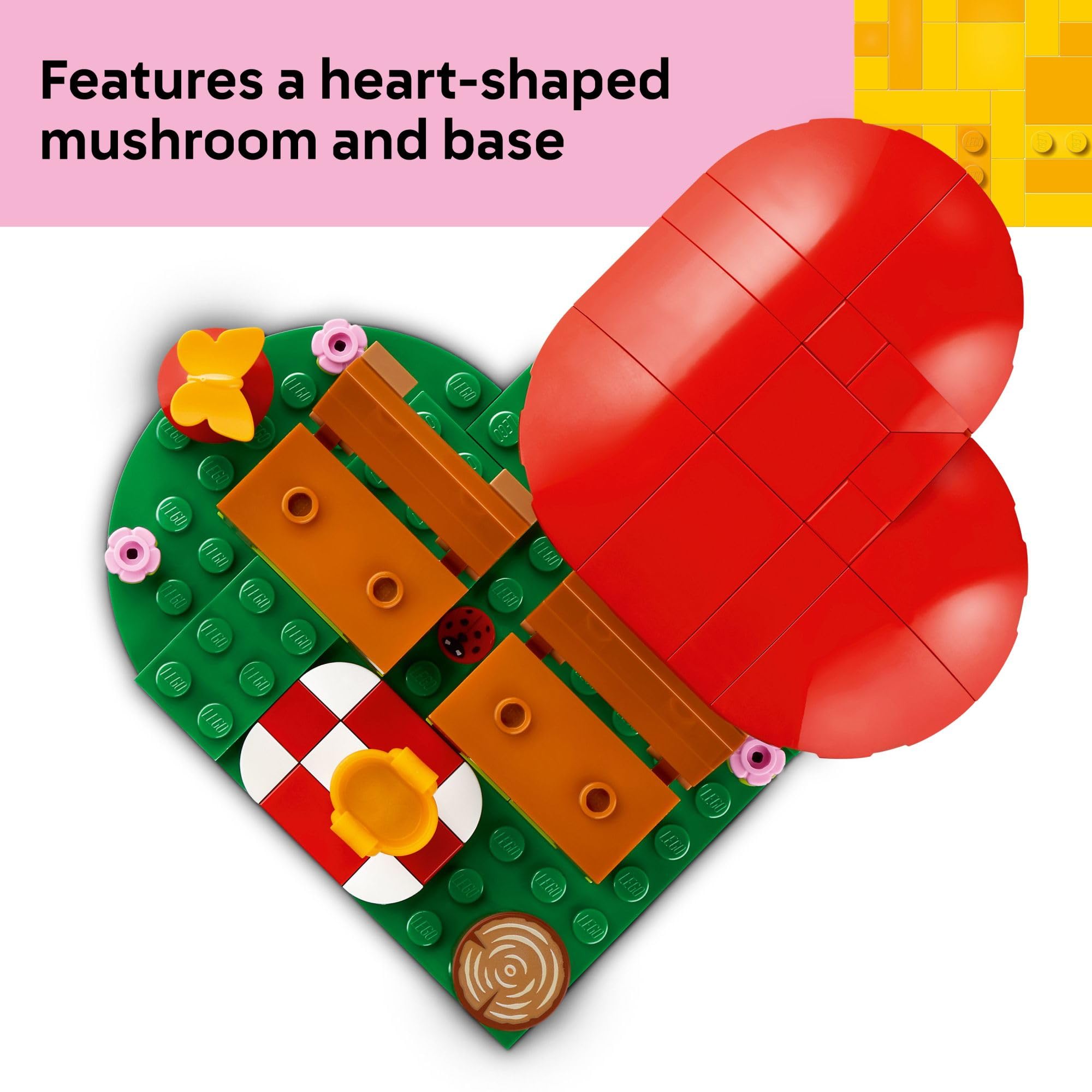 LEGO Hedgehog Picnic Date bench with detachable hedgehogs for versatile scenes.
