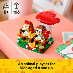 LEGO Hedgehog Picnic Date blanket adds cozy setting for imaginative play.
