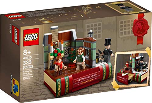 LEGO Holiday Charles Dickens Tribute 40410 back view, exclusive details for collectors.
