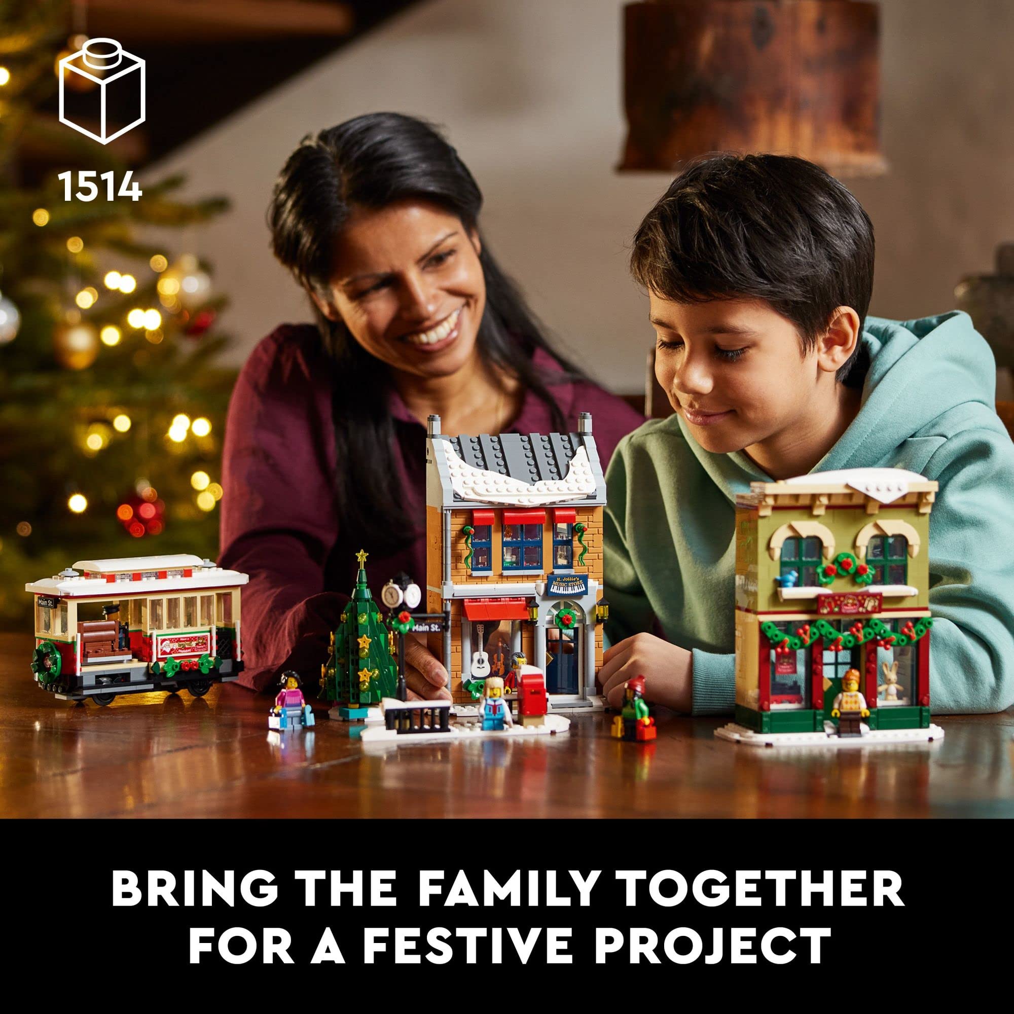LEGO Holiday Main Street toy store with gifts, sparking holiday imagination
