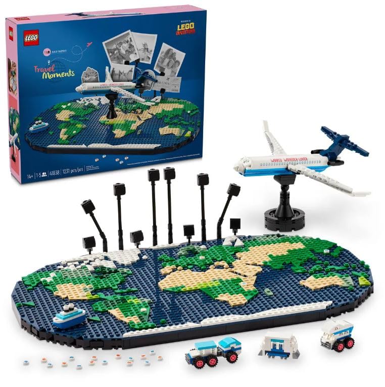 LEGO Holiday Memories buildable plane for recreating favorite journeys.