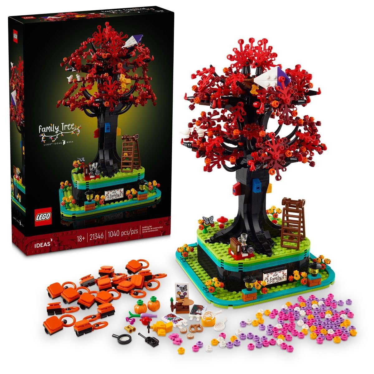 LEGO Ideas 21346 Family Tree displays photos and keepsakes in stylish home decor