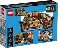 LEGO Ideas Central Perk interior shows sofa and counter, ideal for interactive storytelling.