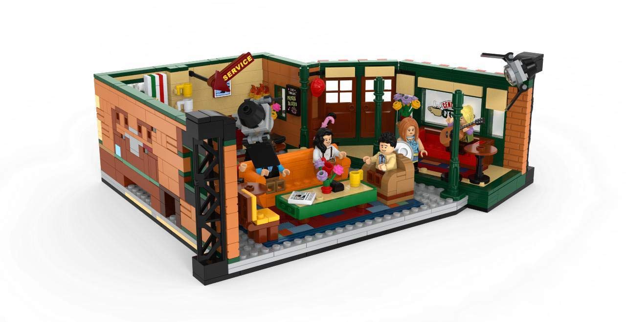 LEGO Ideas Central Perk Ross keyboard setup supports retro memories.