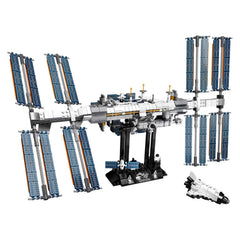 LEGO Ideas ISS 21321 display model shows authentic build details for adult collectors.