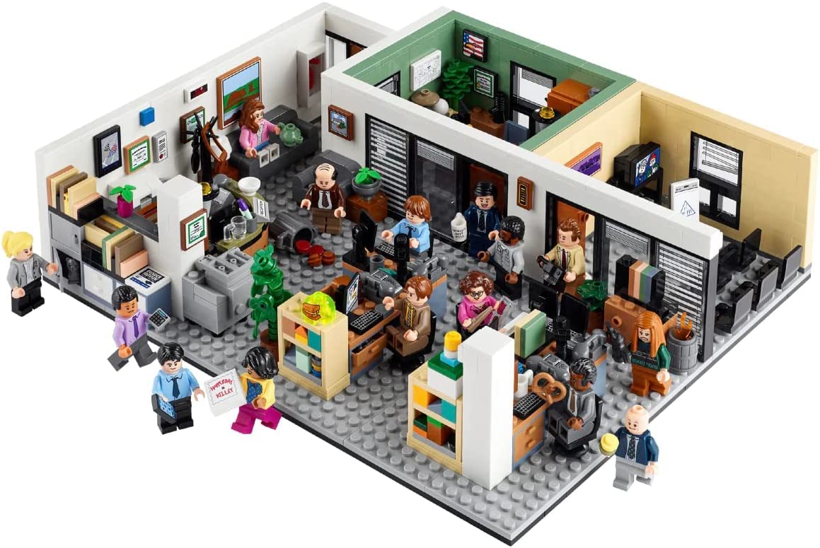 LEGO Ideas The Office 21336 conference room display for collectible scene recreations.