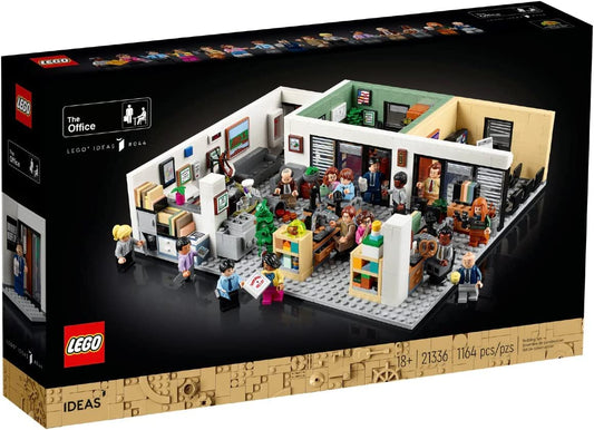 LEGO Ideas The Office 21336 Michael Scott’s office display, ideal for desk decor and collection.