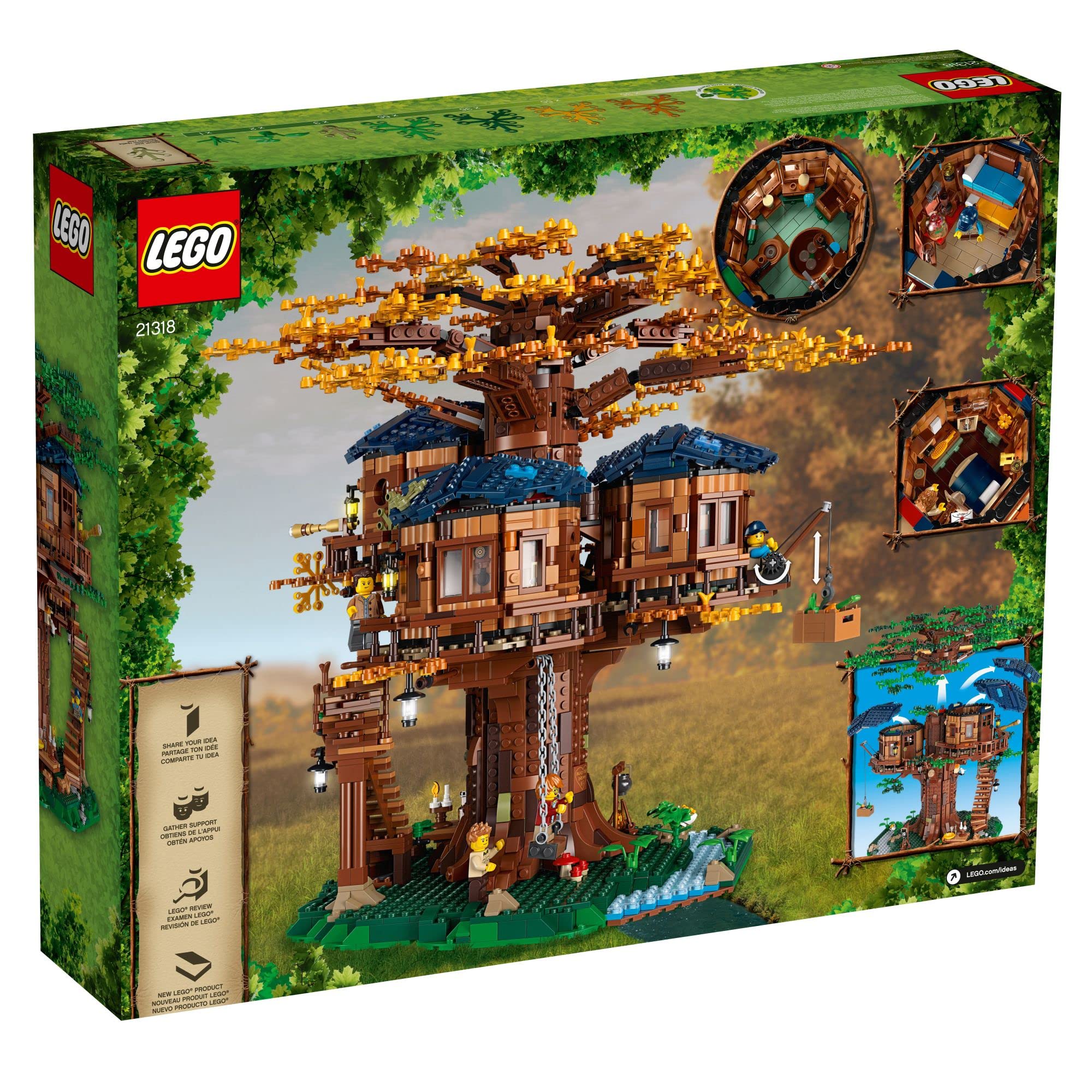 LEGO Ideas Tree House 21318 removable roofs for easy building access