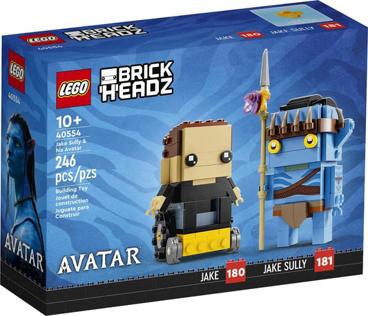 LEGO Jake Sully & Avatar BrickHeadz front view, ideal for display and collection