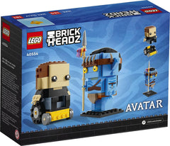 LEGO Jake Sully & Avatar BrickHeadz side view, great for shelf display