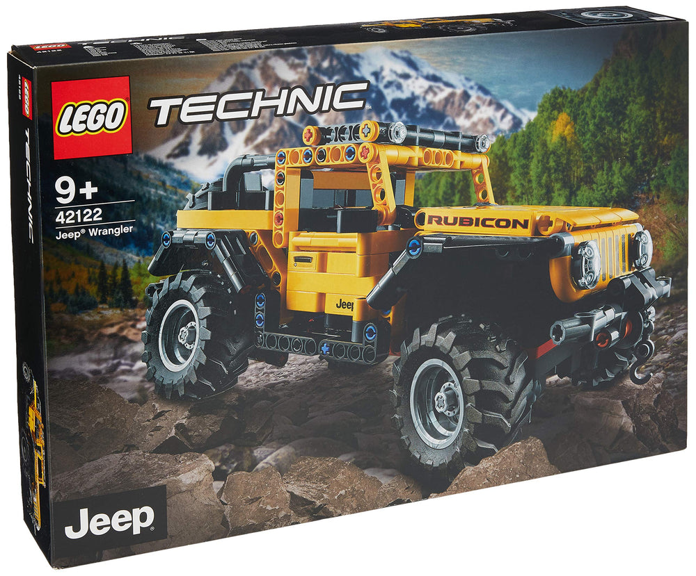 LEGO Jeep Wrangler 42122 spare tire and winch add authentic off-road details.