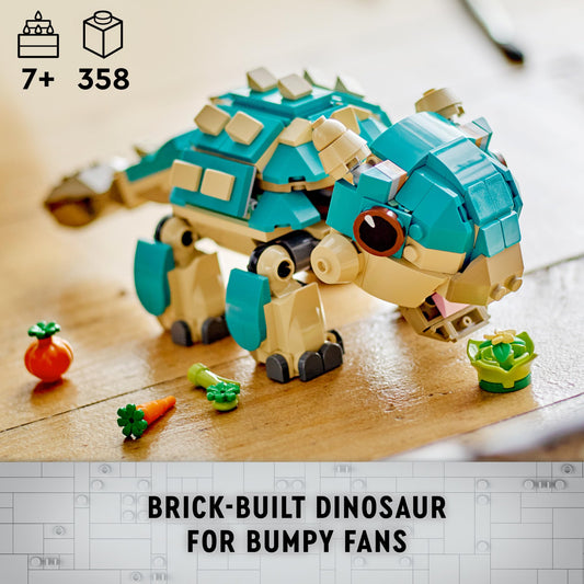 LEGO Baby Bumpy open jaw action inspires dramatic dinosaur scenes