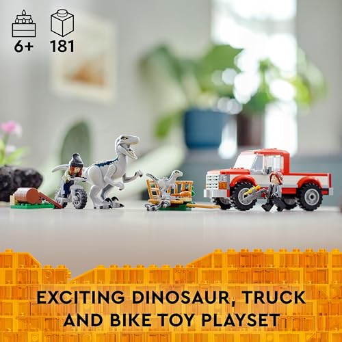 Beta dinosaur figure positioned for chase scenes