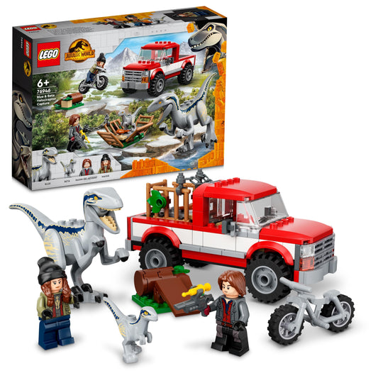 LEGO Jurassic World Blue & Beta set packaging for kids 6+