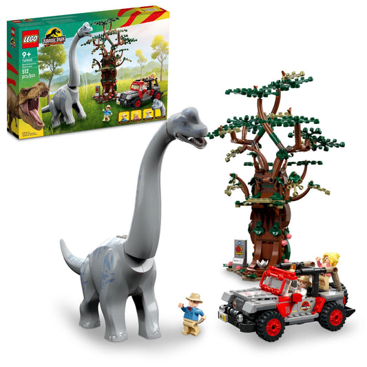 LEGO Jurassic World Brachiosaurus Discovery 76960 dinosaur figure for dynamic display and imaginative storytelling.