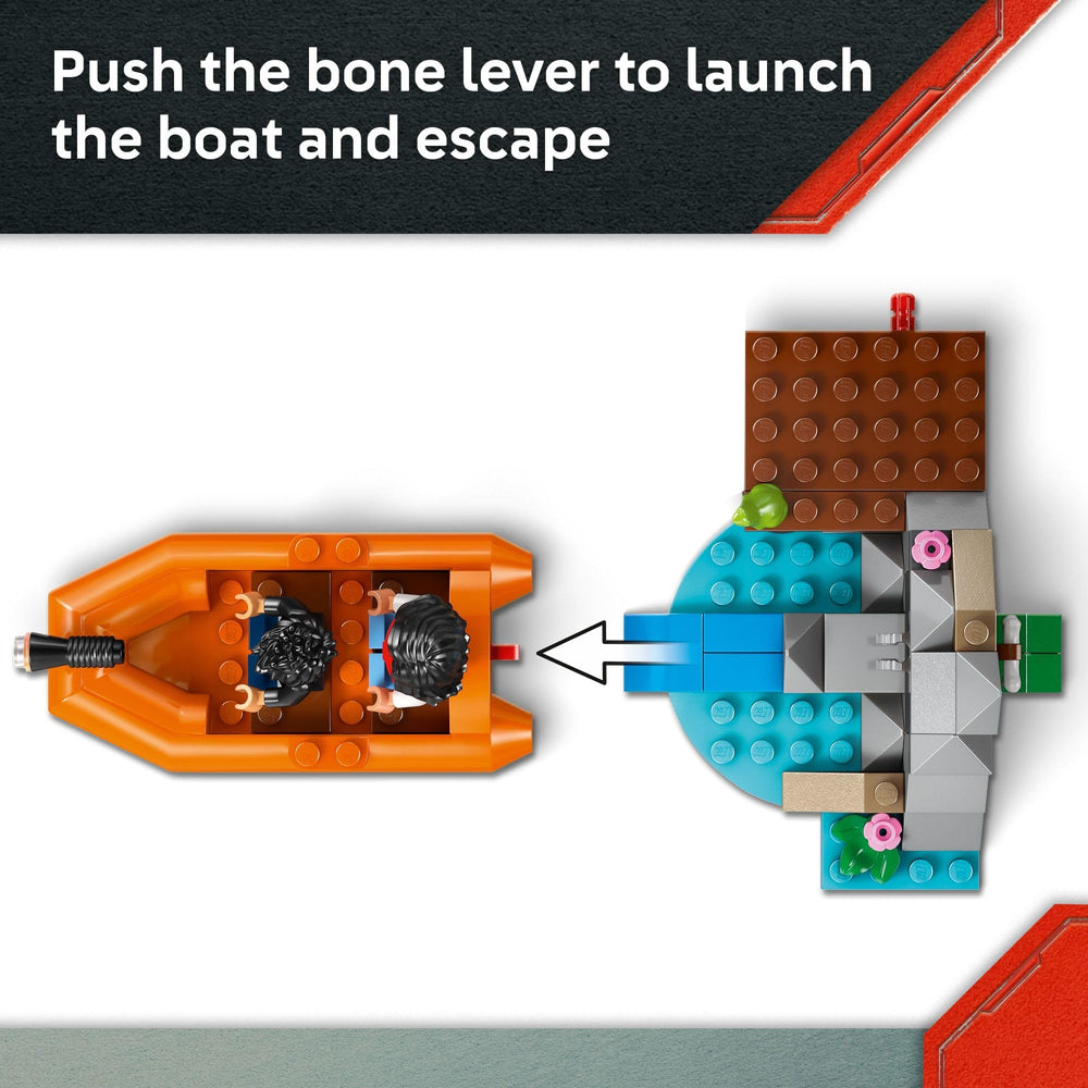 LEGO Jurassic World River Escape destroyable shed and playset for rebuilding adventures