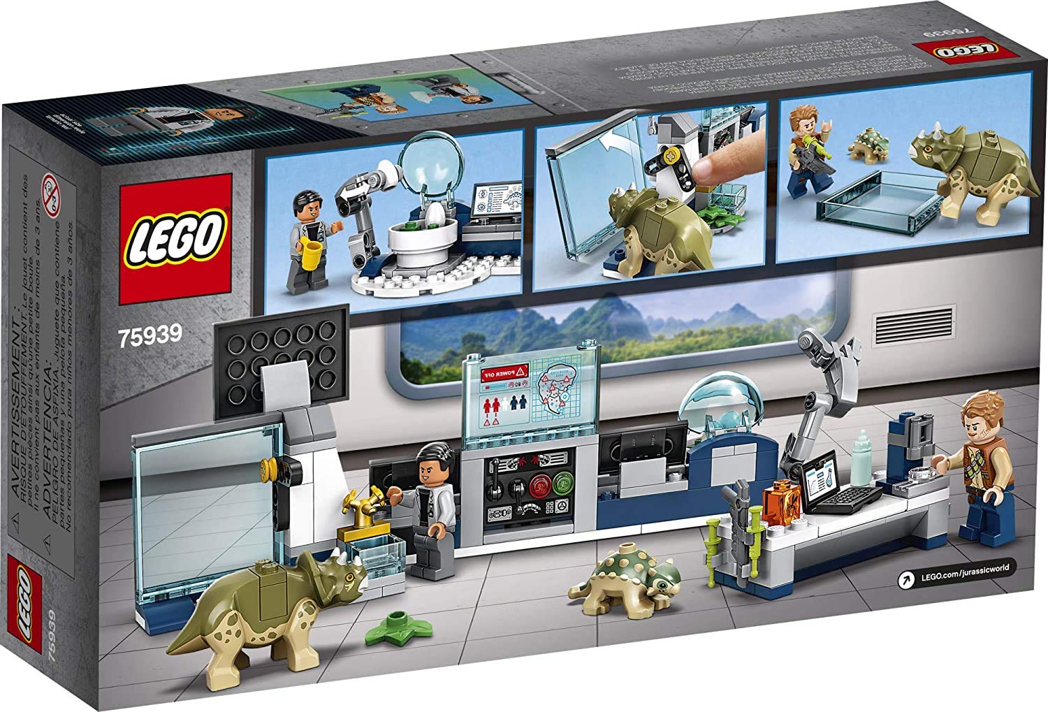 LEGO Jurassic World Dr Wu's Lab knock-down wall adds action and surprise
