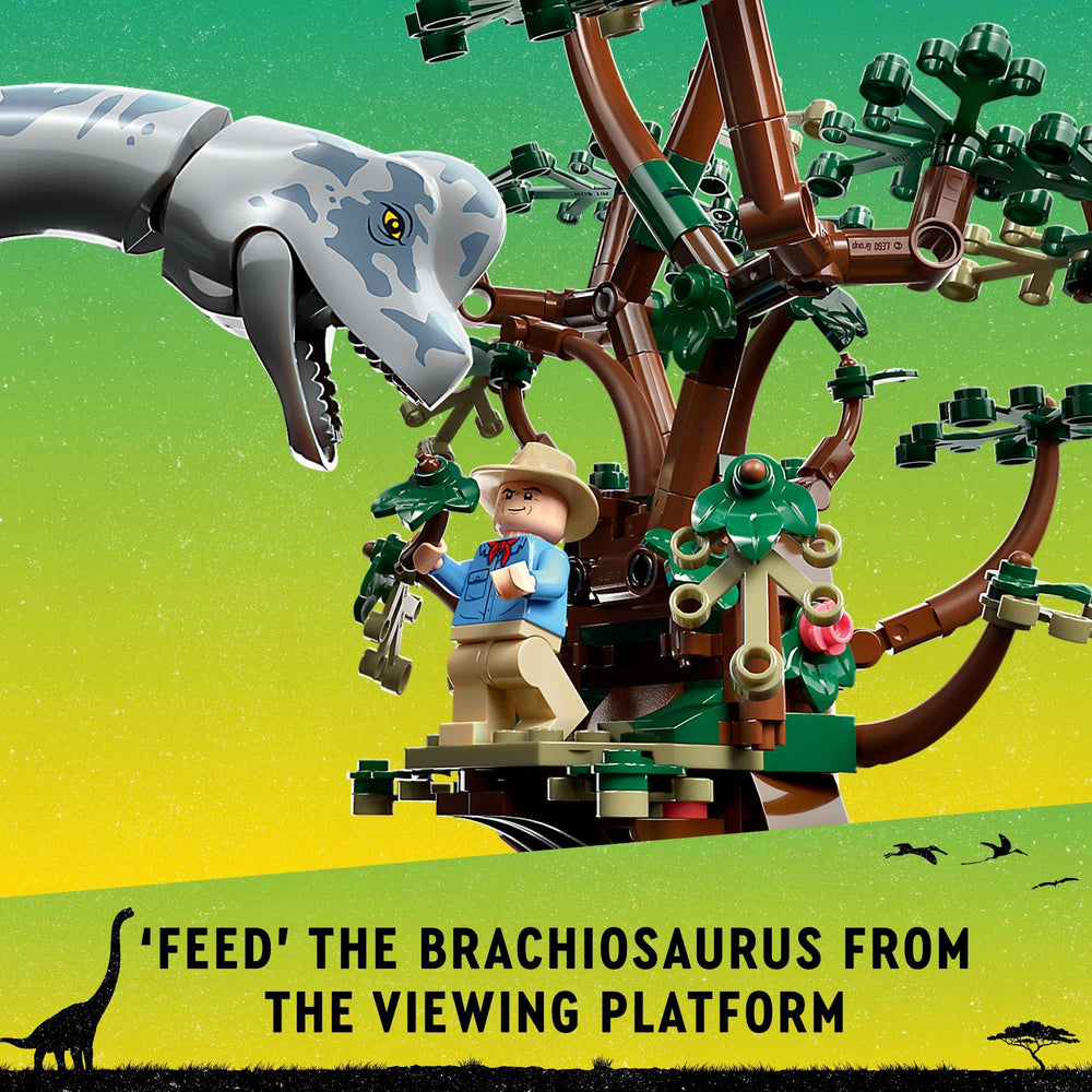 LEGO Jurassic World John Hammond minifigure adds iconic Jurassic Park legacy to the set.