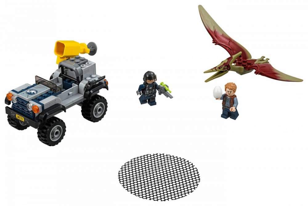 LEGO Jurassic World Pteranodon Chase tranquilizer gun enhances chase drama