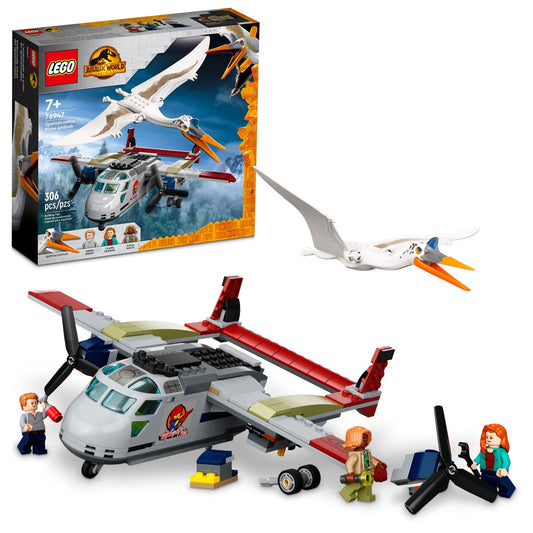 LEGO Jurassic World Quetzalcoatlus Plane Ambush front view for imaginative adventures
