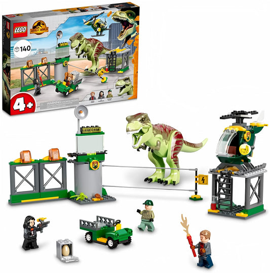 LEGO Jurassic World T. rex Breakout airport playset—imaginative dinosaur adventures