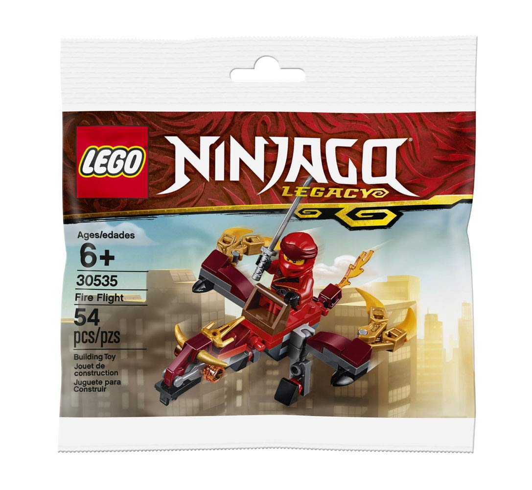 LEGO Kai dragon flyer shows dynamic dragon build for exciting adventures.