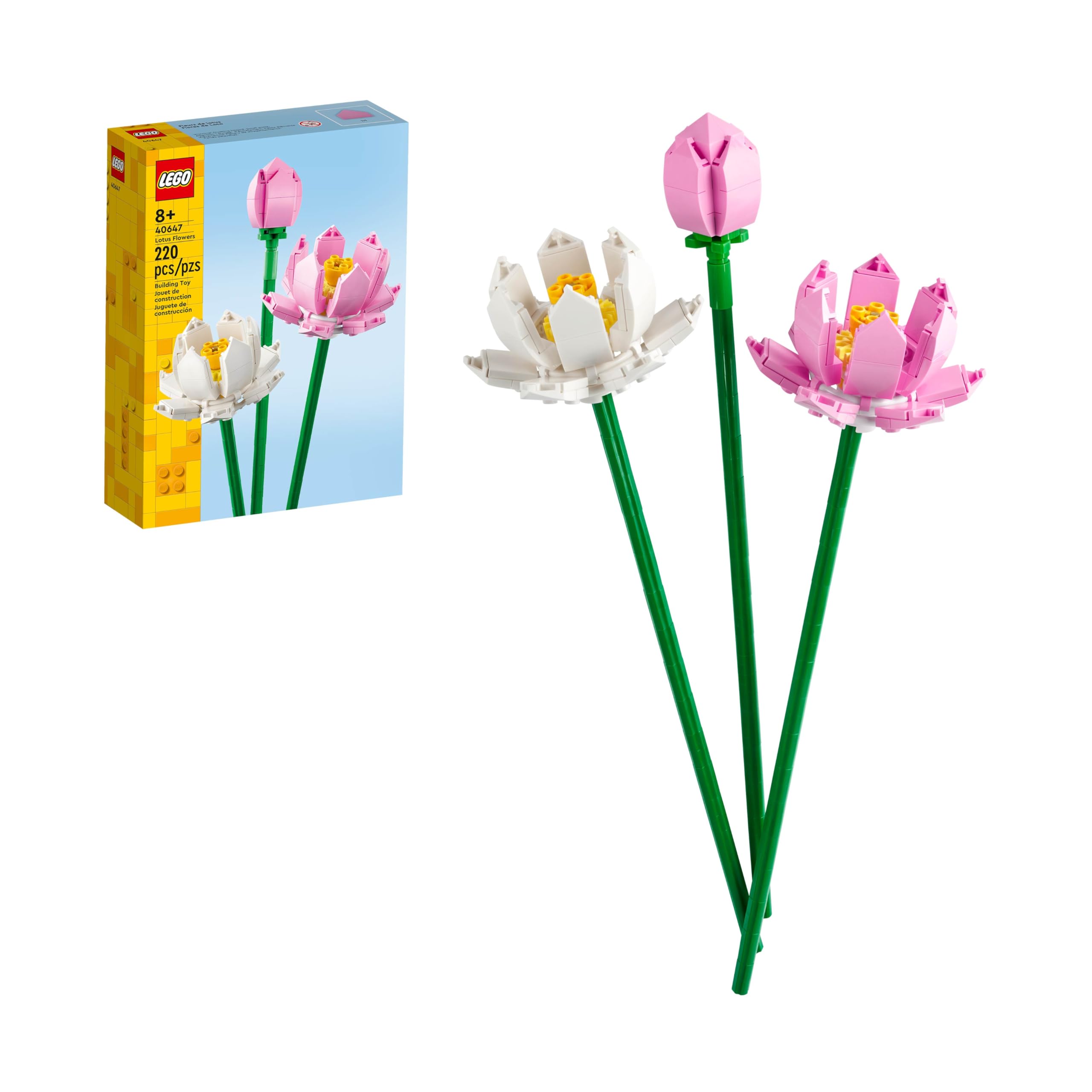 LEGO Lotus Flower bloom close-up for elegant home decor display