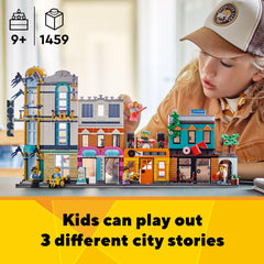LEGO Main Street 31141 record store rooftop band inspires role-play and performances.