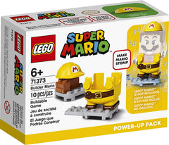 LEGO Mario Builder Costume on figure enhances brick-stomp play and coin collection