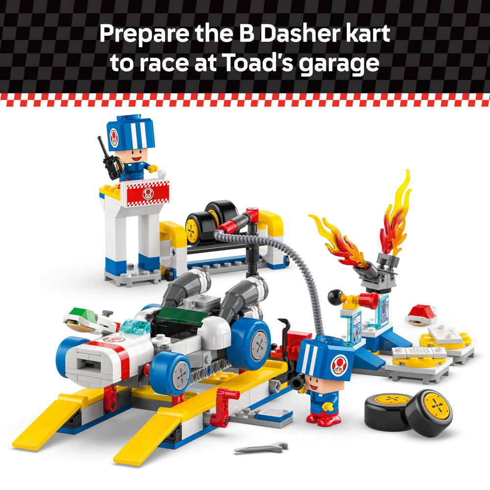 LEGO Mario Kart B Dasher kart with shell shooter for action builds.