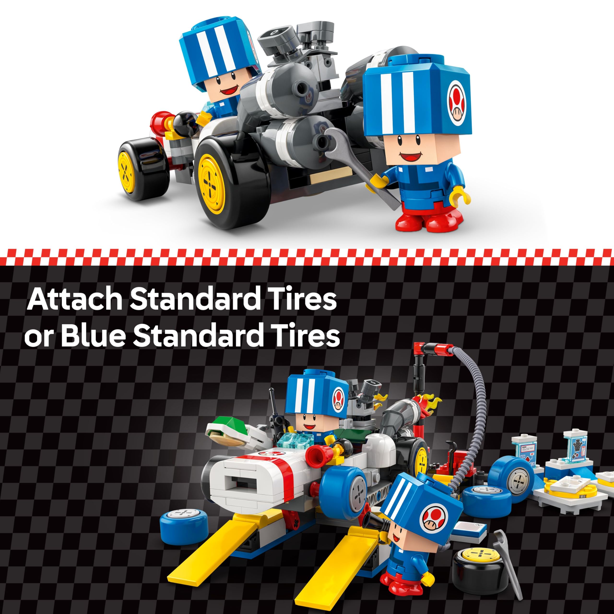 LEGO Mario Kart customization machines let kids personalize kart upgrades.