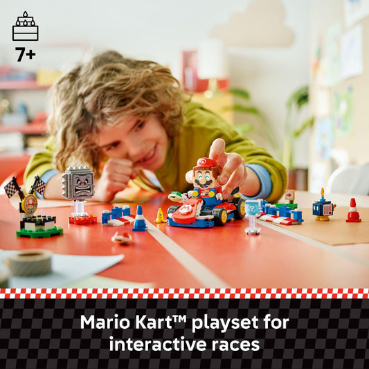 LEGO Mario Kart Item Box powering digital rewards during races.